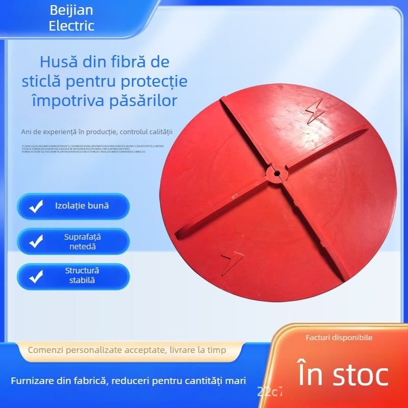 Capac FRP anti-păsări pentru linii electrice, stâlpi de înaltă tensiune, protecție rotundă de tip umbrelă