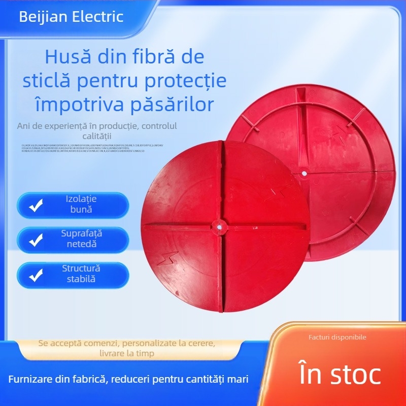 Capac FRP anti-păsări pentru linii electrice, stâlpi de înaltă tensiune, protecție rotundă de tip umbrelă