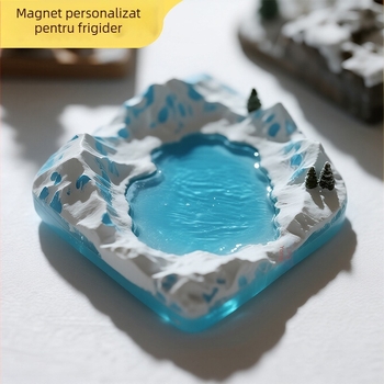 Magnet de frigider 3D personalizat – Changbaishan Tianchi, suvenir de călătorie, cadou cultural și creativ