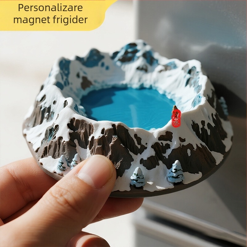 Magnet de frigider 3D personalizat – Changbaishan Tianchi, suvenir de călătorie, cadou cultural și creativ