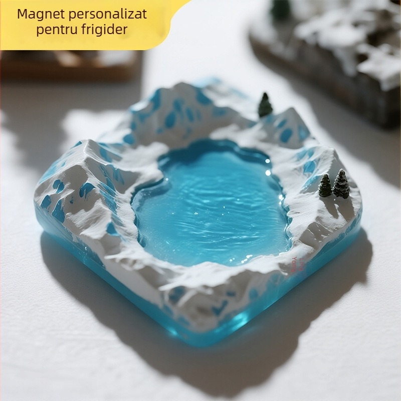Magnet de frigider 3D personalizat – Changbaishan Tianchi, suvenir de călătorie, cadou cultural și creativ
