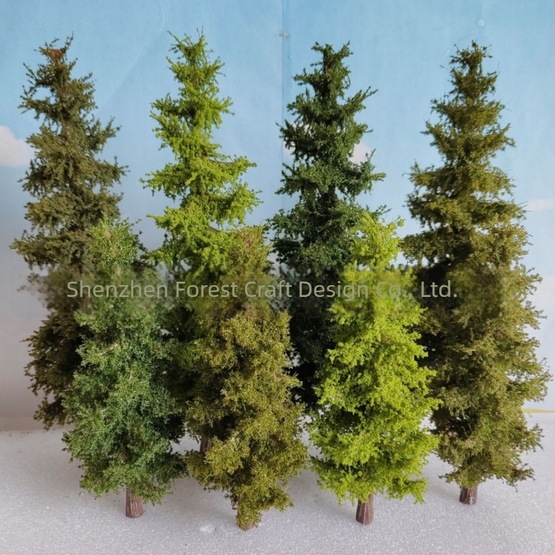 Eight-Character Pine – Arbore Miniatural pentru Diorame și Micropeisaje, Plastic cu Iarbă Velur