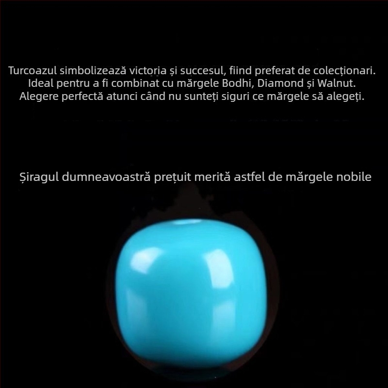 Turcoaz natural, mărgele în formă de butoi, stil vechi, cu distanțiere stea și lună; mărgele libere
