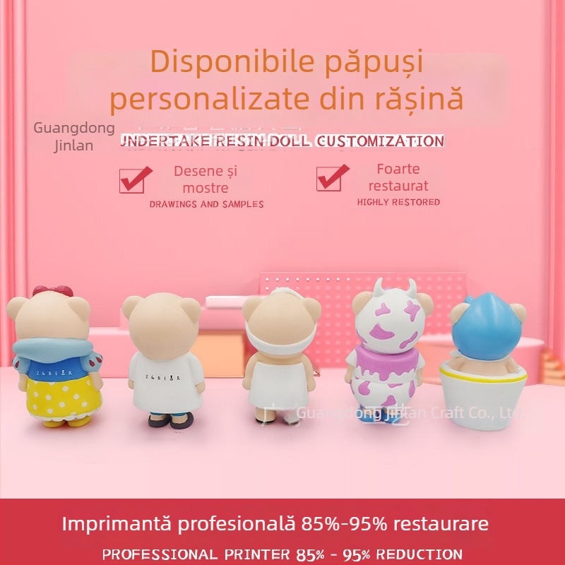 Figurină personalizată din rășină pentru mascotă, în stil anime, figurine din rășină pentru animale