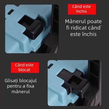 Cutie de echipament de pescuit pentru exterior, cu capacitate mare, pereți întăriți, suport pentru undițe și spațiu de depozitare multifuncțional
