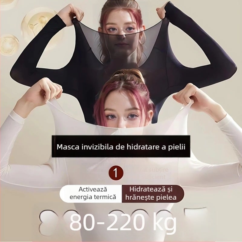 Set de bază termic ultra-subțire pentru femei, încălzit, cu acid hialuronic