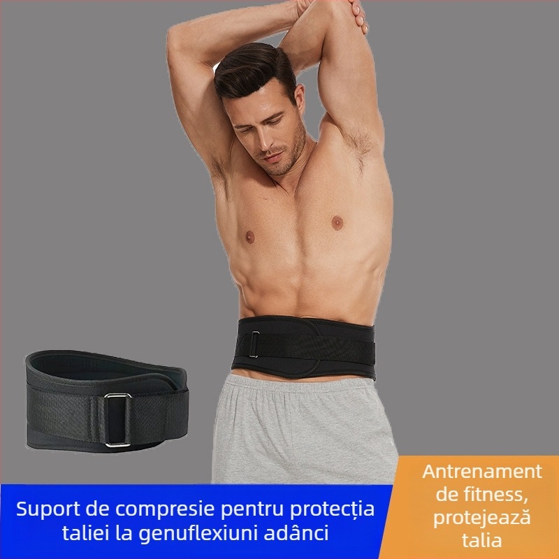 Curea de talie respirabilă pentru fitness, ridicare de greutăți și drumeții montane, suport pentru abdomen și antrenament prin compresie
