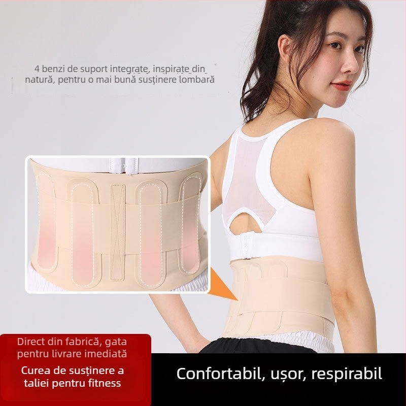 Centură de talie respirabilă cu design biomimetic, suprafață prietenoasă cu pielea, compresie abdominală și susținere a taliei