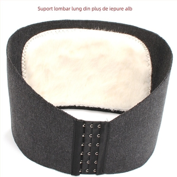 Centură de talie din lână și cașmir, reglabilă, ultra-moale, fleece coral, susținere caldă a taliei