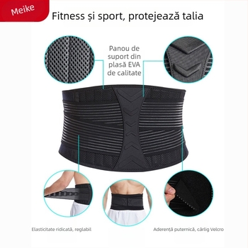 Centură de susținere a taliei pentru sporturi în aer liber, cu compresie reglabilă, pentru genuflexiuni și alergare – curea de fitness cu arc
