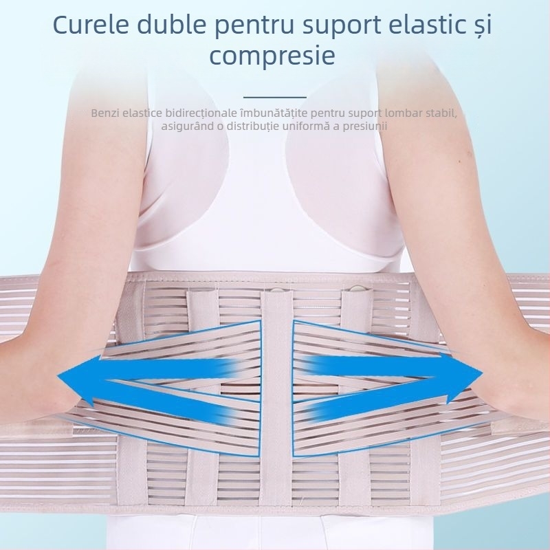 Bandă talie respirabilă cu suport și compresie pentru zona lombară, potrivită pentru ridicări de greutăți, genuflexiuni, alergare și baschet