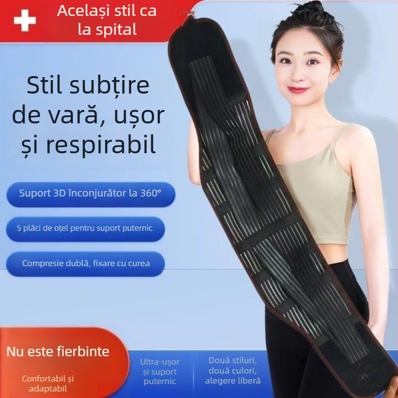Centură lombară respirabilă cu protecție abdominală pentru susținerea spatelui, pentru sport
