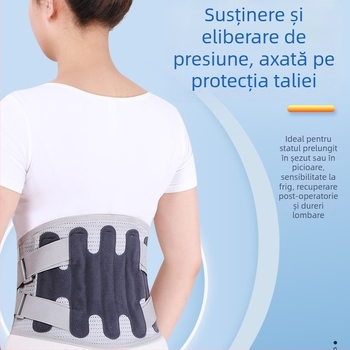 Centură de susținere lombară, unisex, pentru sport, foarte lată, sprijină abdomenul și protejează împotriva frigului