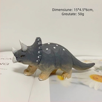 Dinozaur din lemn sculptat – ornament pentru decorul casei, cadou, artizanat creativ