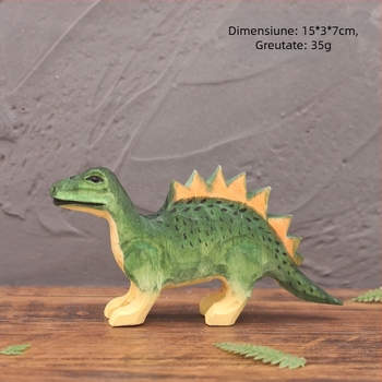 Dinozaur din lemn sculptat – ornament pentru decorul casei, cadou, artizanat creativ