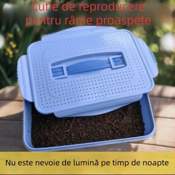 Cutie pentru creșterea Viermelor cu capac, respirabilă, anti-evadare, pentru pescuit