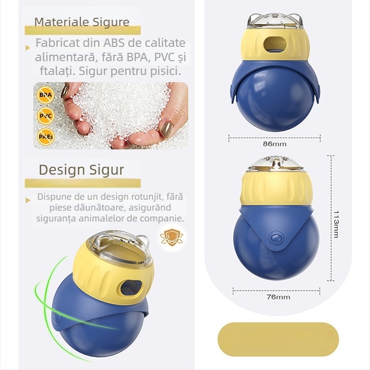 Jucărie pentru câini în formă de bufniță, cu puzzle pentru hrănire și bază basculantă