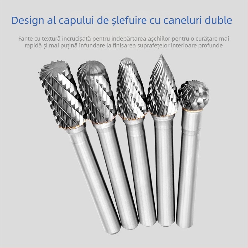 Cap rotativ de șlefuire din carbură de wolfram pentru prelucrarea lemnului și sculptură în lemn