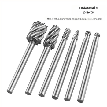 Freză rotativă din carbură, dinți groși din oțel rapid, freză pentru sculptură în lemn, unelte de tâmplărie, DIY sculptură în rădăcini, cap de șlefuire