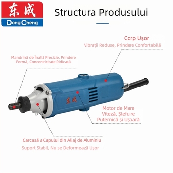 Dongcheng S1J-FF04-10 Cap de șlefuit electric pentru șlefuitor drept, șlefuire internă, root carving și lustruire