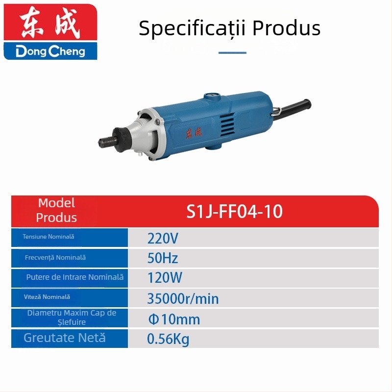 Dongcheng S1J-FF04-10 Cap de șlefuit electric pentru șlefuitor drept, șlefuire internă, root carving și lustruire