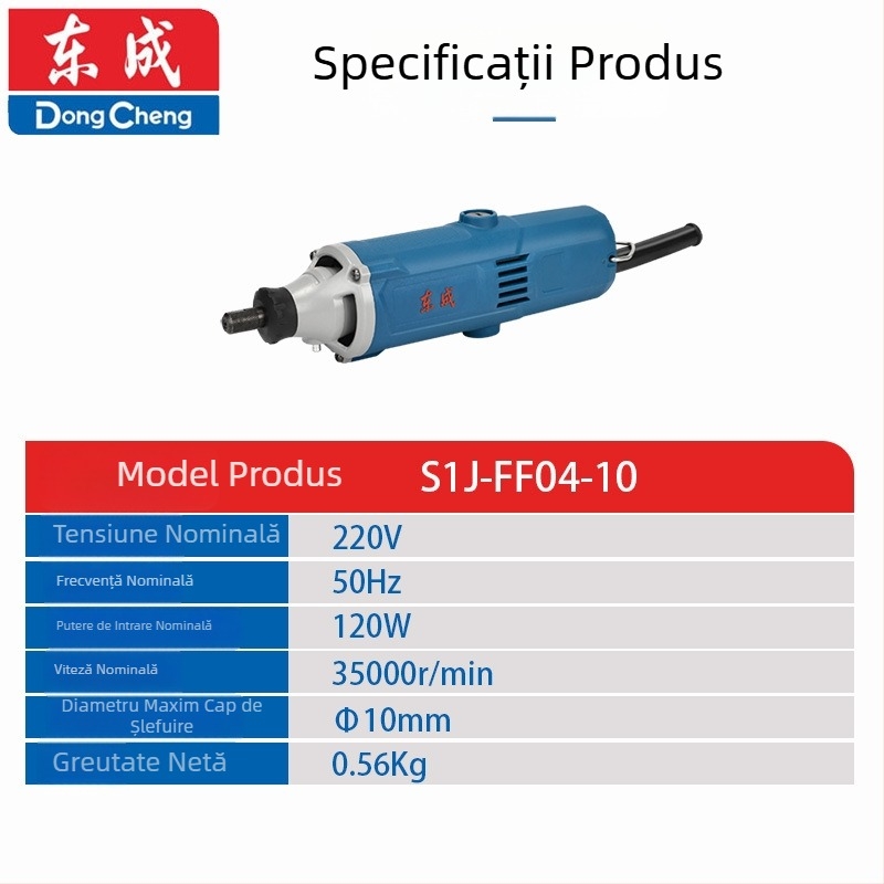 Dongcheng S1J-FF04-10 Cap de șlefuit electric pentru șlefuitor drept, șlefuire internă, root carving și lustruire
