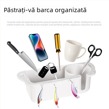 Organizator de echipamente pentru pescuit la iaht: husă de depozitare și cutie de unelte