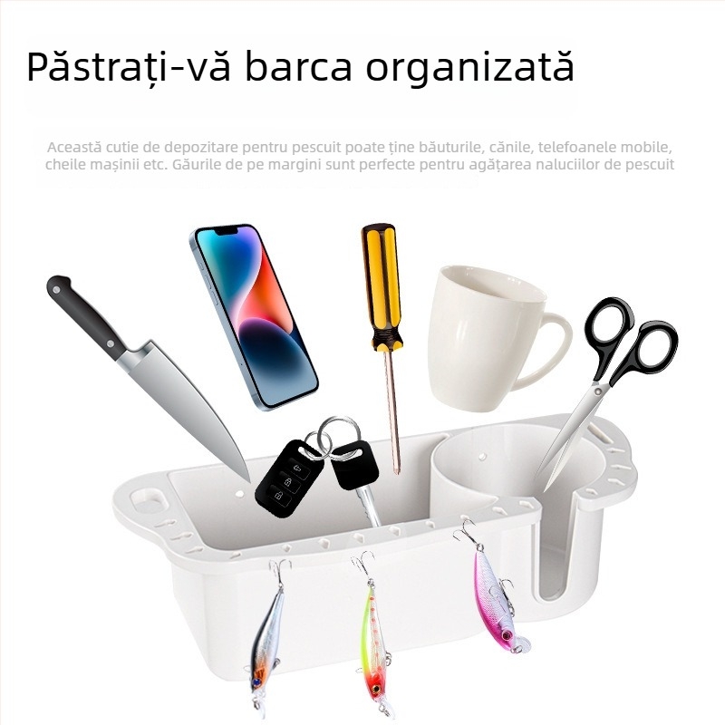 Organizator de echipamente pentru pescuit la iaht: husă de depozitare și cutie de unelte