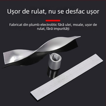 Set de benzi din plumb pentru pescuit – foi subțiri, moi, în role