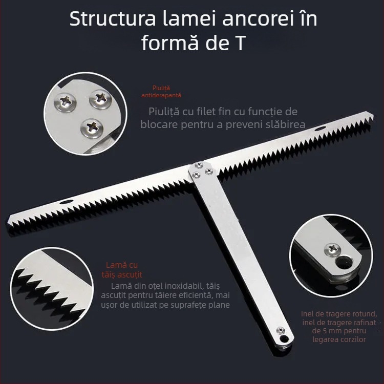 Cuțit pliabil din oțel inoxidabil pentru iarbă acvatică la pescuit