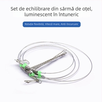 Suport din oțel inoxidabil pentru pescuit în barcă și în larg, accesorii pentru năluci și fir moale antiîncâlcire