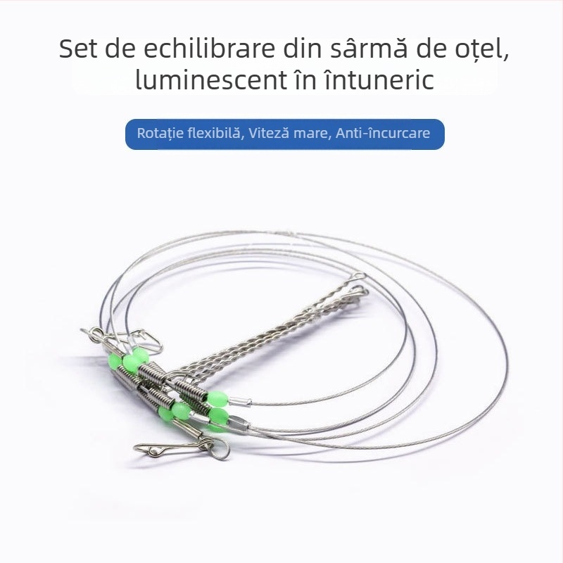 Suport din oțel inoxidabil pentru pescuit în barcă și în larg, accesorii pentru năluci și fir moale antiîncâlcire