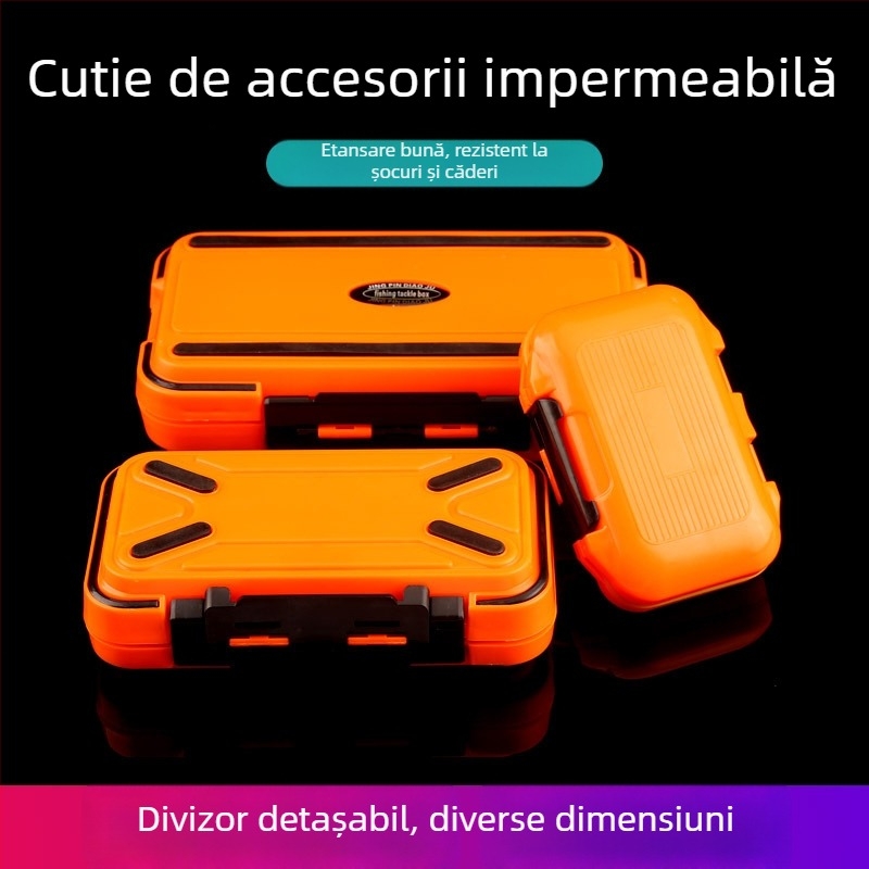Cutie compactă pentru accesorii de pescuit cu compartimente pentru năluci și momeli, compartiment portabil pentru cârlige