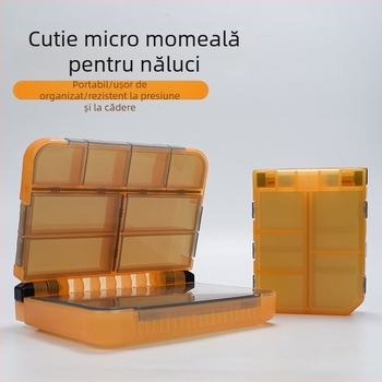 Cutie portabilă pentru accesorii de năluci, compartimente duble pentru momeli și cârlige