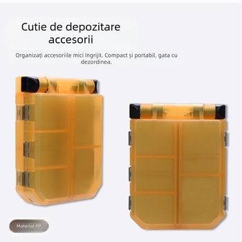 Cutie portabilă pentru accesorii de năluci, compartimente duble pentru momeli și cârlige