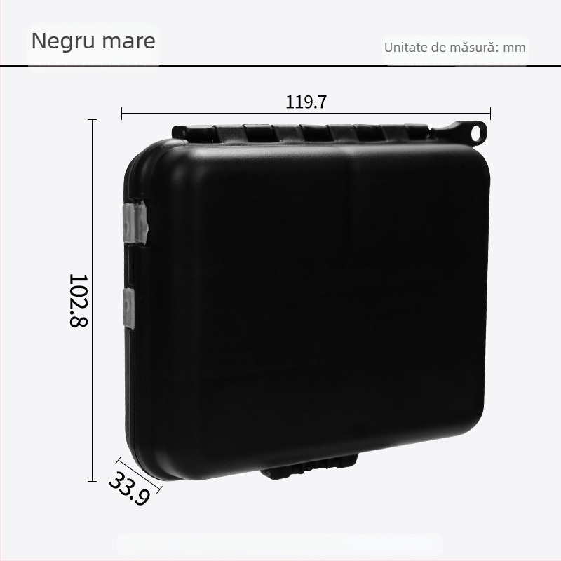 Cutie portabilă pentru accesorii de năluci, compartimente duble pentru momeli și cârlige