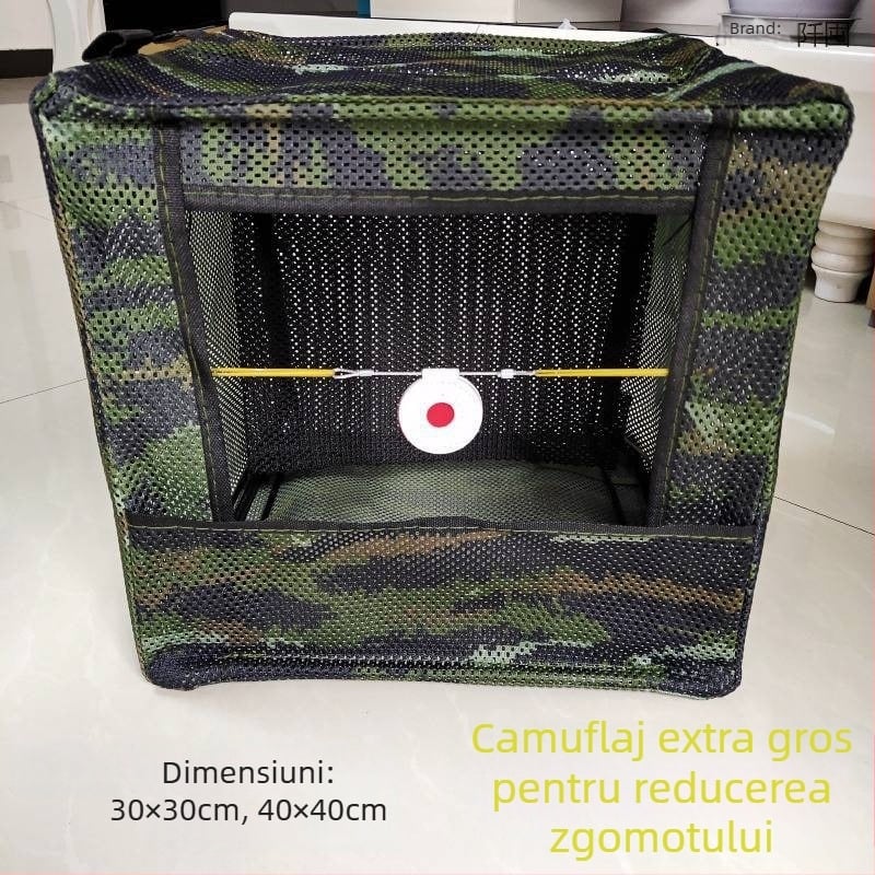 Cutie țintă din țesătură pentru practică cu praștia, competiții în aer liber, cu ramă din oțel inoxidabil întărită