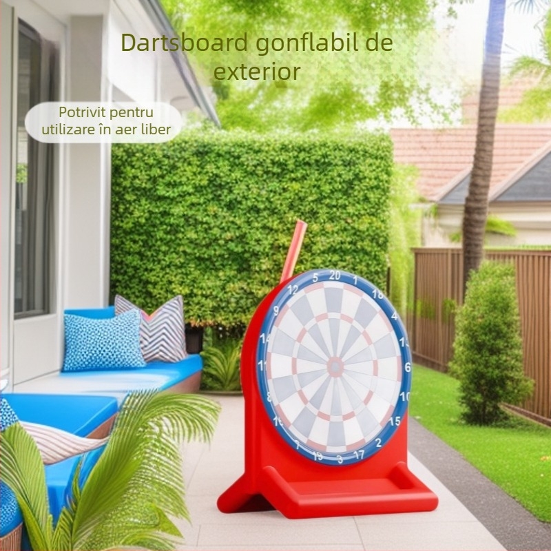 Țintă de darts gonflabilă din PVC pentru exterior, dimensiuni 72×47,5×80 cm