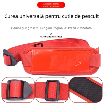 Curea pentru cutia de pescuit în aer liber cu lungime reglabilă, curea de umăr antiderapantă, geantă de echipament de pescuit confortabilă și portabilă cu cataramă