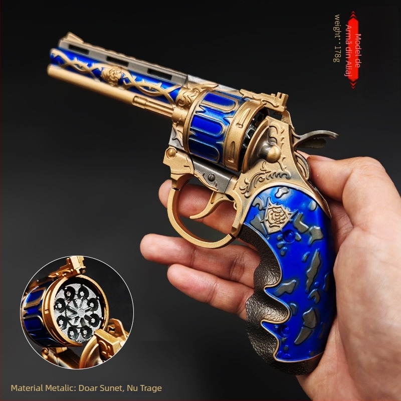 Delta periferie de joc anime, pistol Klein piton gigant din aliaj, model de afișaj, 18 cm