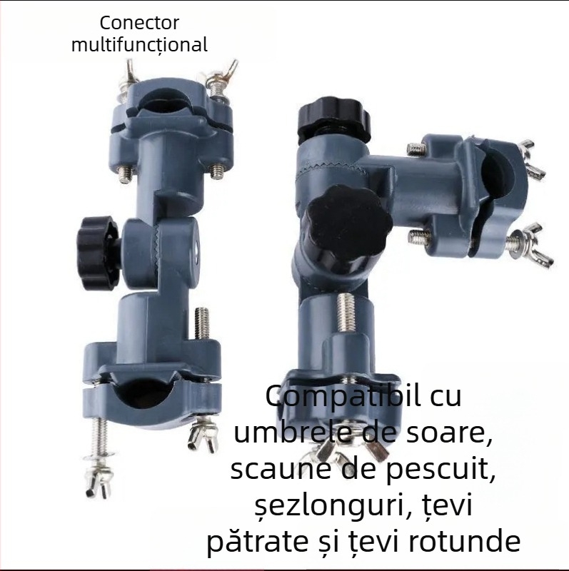 Conector universal cu suport multitfuncțional pentru echipament de pescuit, cutie de pescuit, scaun de pescuit, cataramă și suport pentru umbrelă