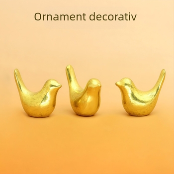 Cornucopia aurie din cupru, ornament decorativ pentru sufragerie