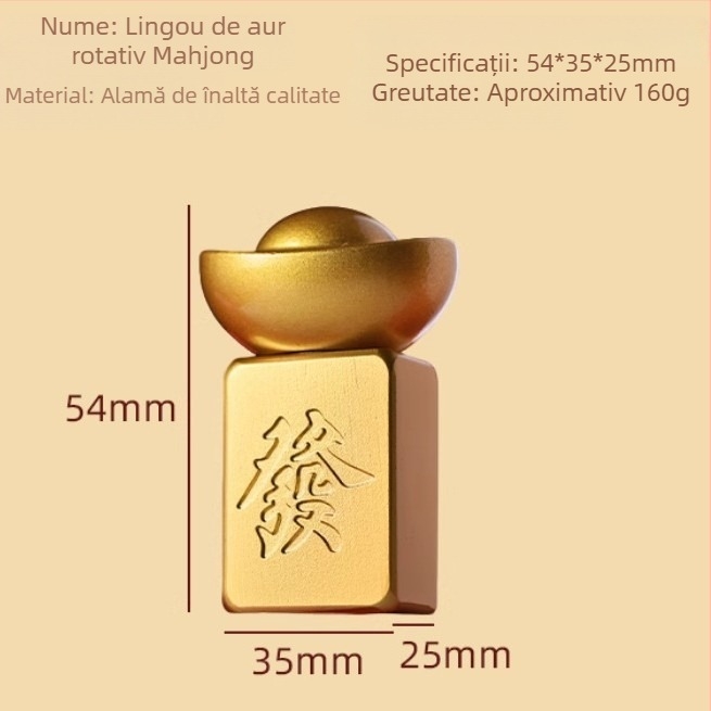 Accesoriu din alamă pentru mahjong — Roata norocului, suport rotativ pentru masă, cadou luxos pentru relaxarea stresului