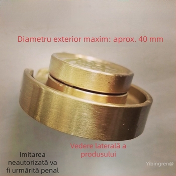 Mini moră de piatră din alamă masivă – ornament decorativ rustic pentru masă