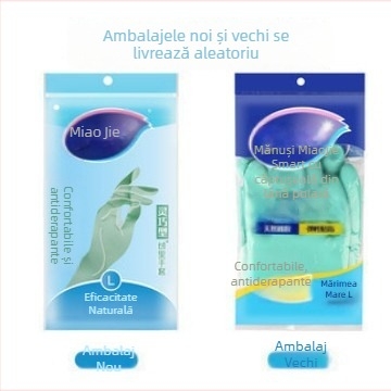 Mănuși din latex cu căptușeală de catifea, potrivite pentru spălat vase și uz casnic, durabile, impermeabile, fără izolație