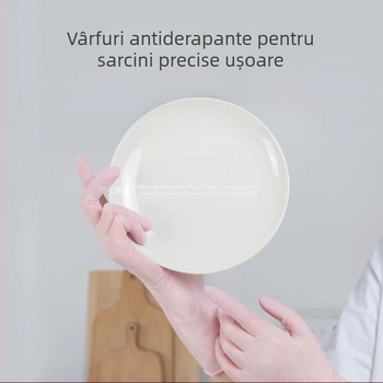 Mănuși din nitril pentru vase și curățenie în bucătărie, lungi, cu mare elasticitate, rezistente la ulei, impermeabile și uzură