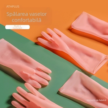Mănuși de vase pentru femei, latex, durabile, impermeabile, pentru curățenie în gospodărie