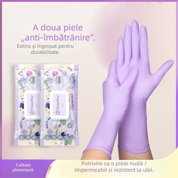 Mănuși din nitril, de unică folosință, alimentare, pentru bucătărie, vase, durabile, lungime extinsă, îngroșate, impermeabile