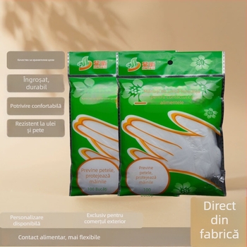 Mănuși PE de unică folosință pentru gospodărie, manipulare de raci și crabi, catering și coafură, mănuși transparente din plastic pentru protecție