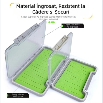 Cutie transparentă din silicon, impermeabilă, pentru cârlige de muște și năluci – cutie portabilă pentru accesorii de pescuit